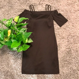 H&M | Black Strappy Off-the-Shoulder Dress